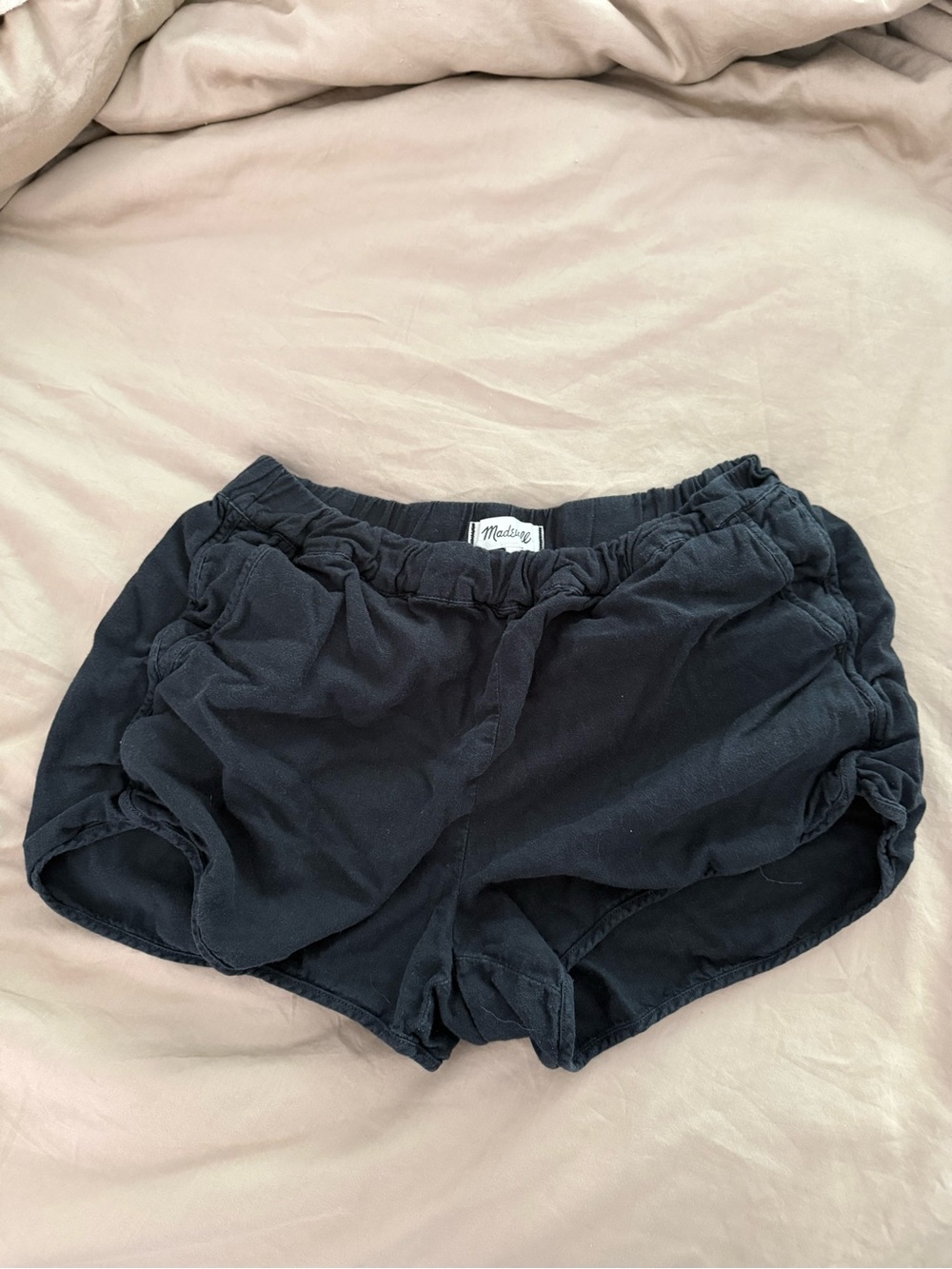 Madewell Women's Black Elastic Waist Athletic Shorts